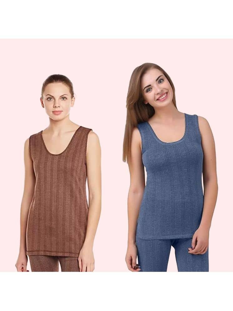 Paryag Woollen Thermal Tops - Multi Color Pack of 2