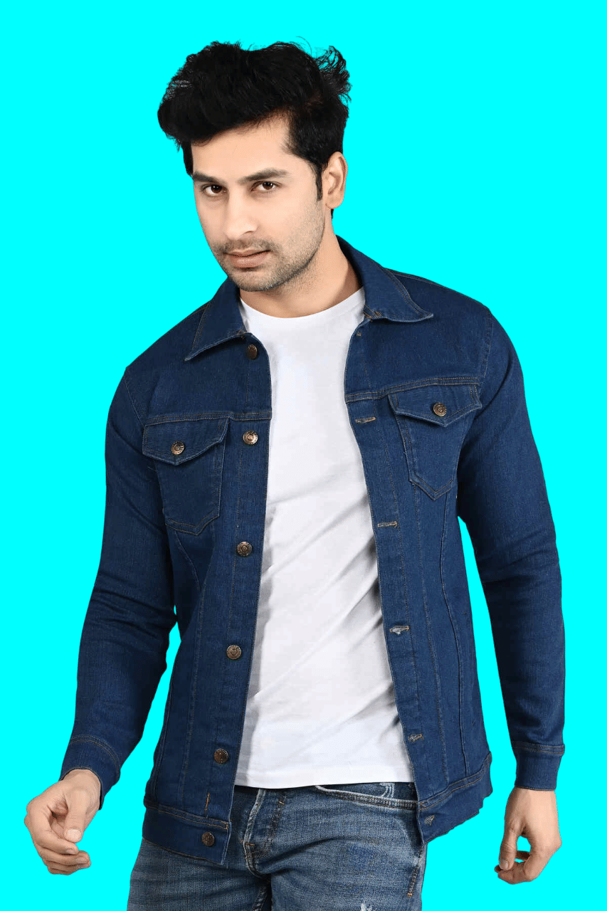    			Perry Collection Denim Men's Denim Jacket - Navy Blue ( Pack of 1 )