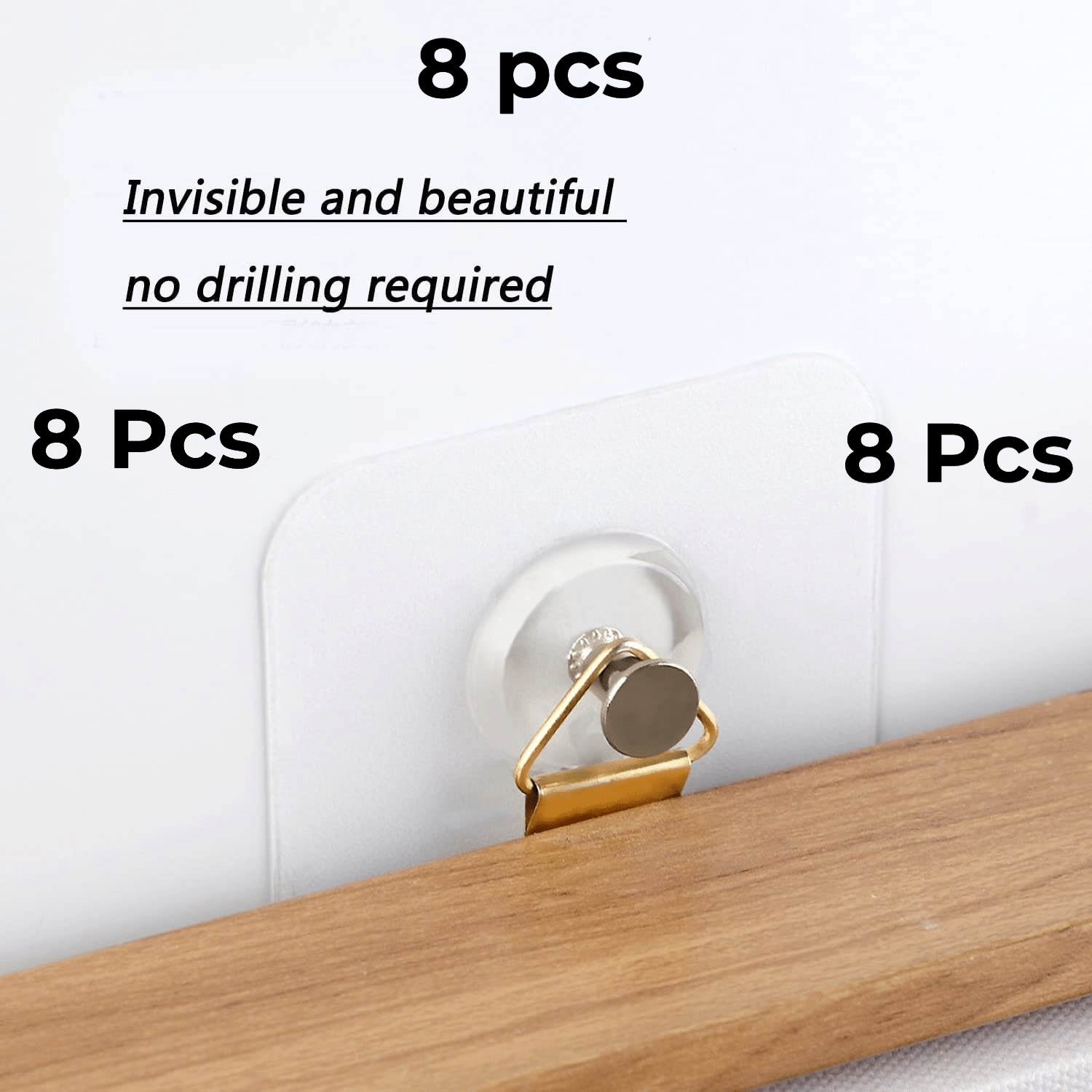    			Photo Frame Hooks & Wall Hangers Tex Hooks Pack of 08 for Wall Heavy Duty, Self Adhesive Hook, Wall hangings, Kitchen Accessories Item