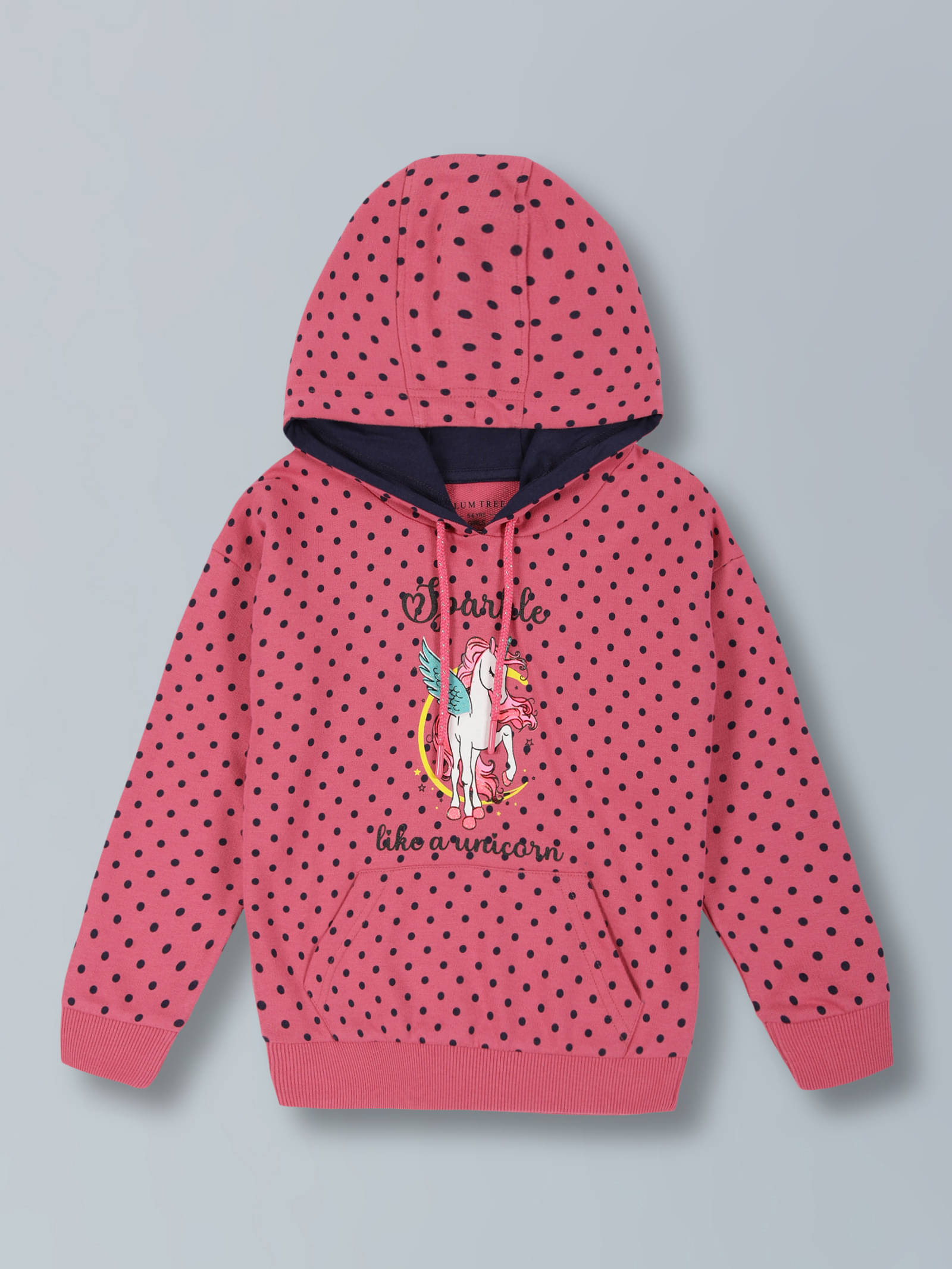     			PLUM TREE Girls Cotton Sweatshirt ( Pink )