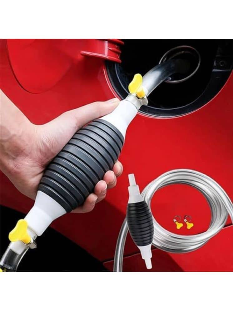 RAMDEV ENTERPRISE Fuel Transfer Pump, Oil Transfer Pump, High Flow Siphon Hand Oil Pump, Portable Manual Car Fuel Transfer Pump for Petrol Diesel Oil Liquid Water Fish Tank with 2M Syphon Hose (Multi).