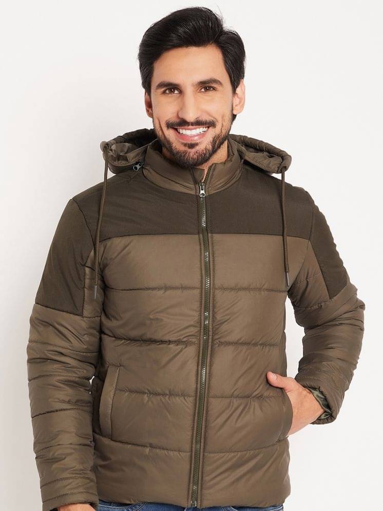 VERO AMORE Polyester Men's Quilted & Bomber Jacket - Olive ( Pack of 1 ) VERO AMORE Polyester Men's Quilted & Bomber Jacket - Olive ( Pack of 1 )