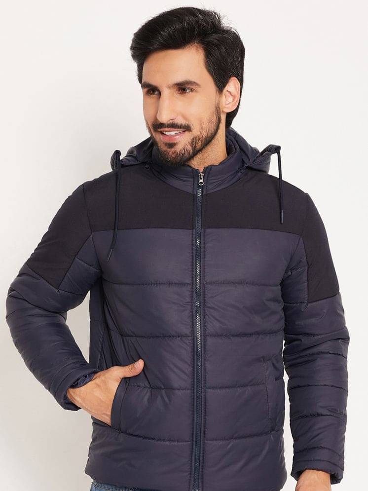     			VERO AMORE Polyester Men's Quilted & Bomber Jacket - Navy Blue ( Pack of 1 )