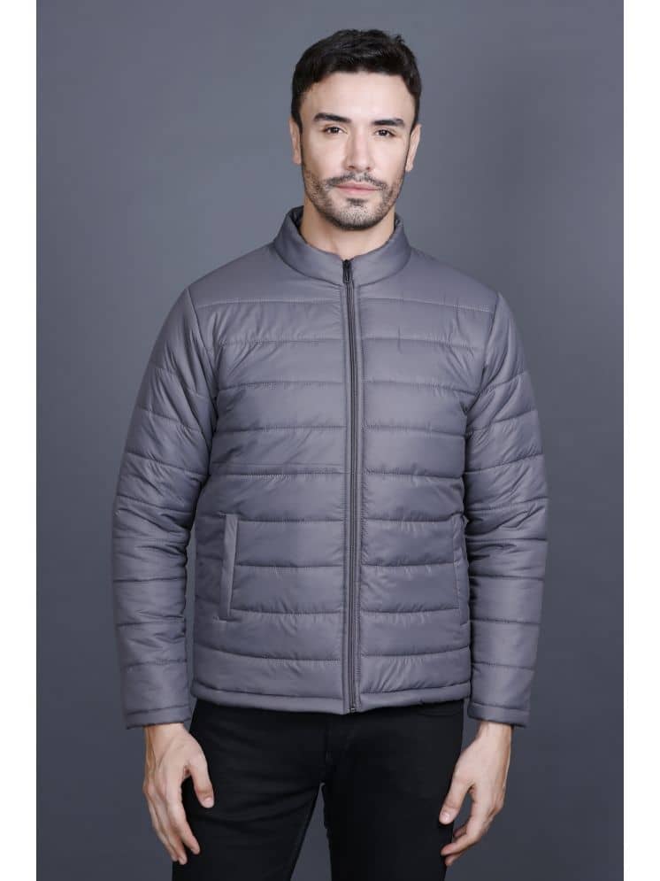 Zeffit Polyester Men's Quilted & Bomber Jacket - Grey ( Pack of 1 ) - Jackets & Coats | Buy online on ZillyBuy