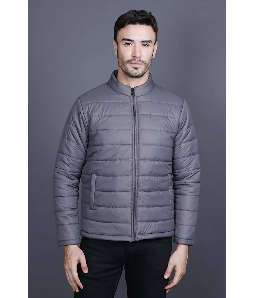 Zeffit Polyester Men's Quilted & Bomber Jacket - Grey ( Pack of 1 ) - Jackets & Coats | Buy online on ZillyBuy