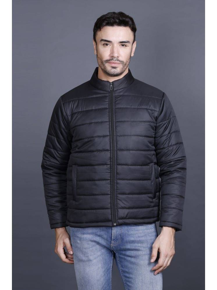     			Zeffit Polyester Men's Quilted & Bomber Jacket - Black ( Pack of 1 )