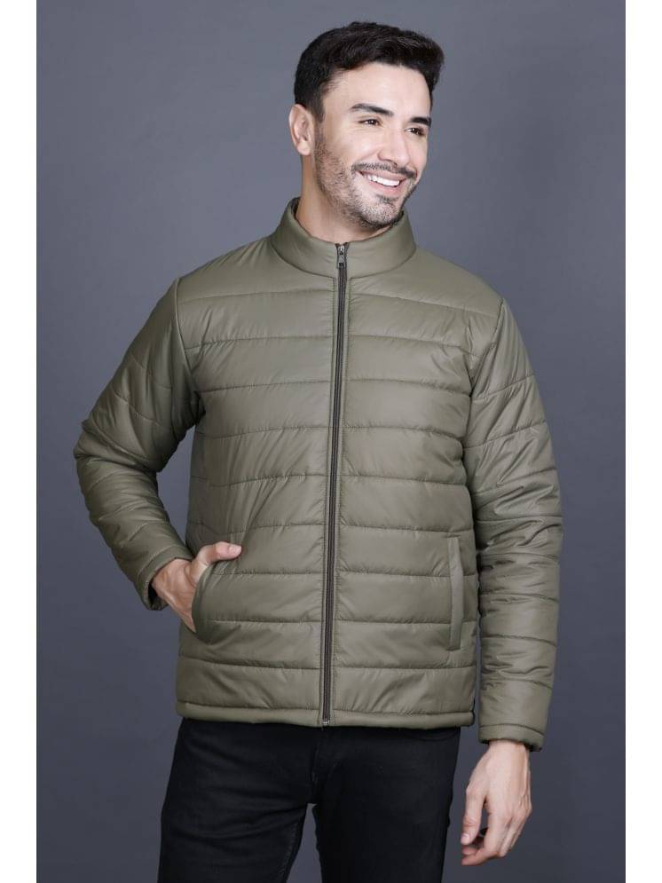 Zeffit Polyester Men's Quilted & Bomber Jacket - Olive ( Pack of 1 ) Zeffit Polyester Men's Quilted & Bomber Jacket - Olive ( Pack of 1 )