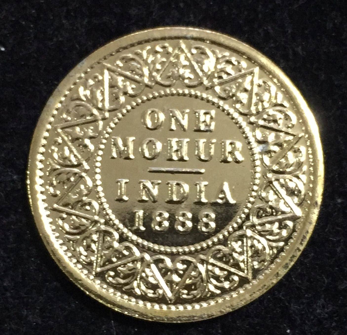 1888 One Mohar Queen British India Rare Coin     			1888 One Mohar Queen British India Rare Coin