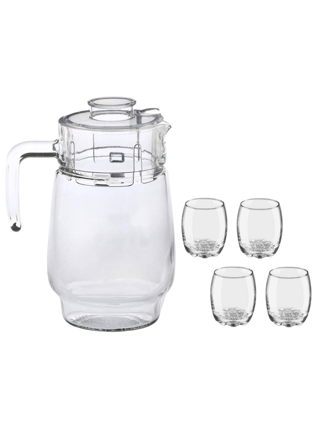     			AFAST Designer Jug & Glass Glass Plain Jug & Glass Set 1750 mL Transparent