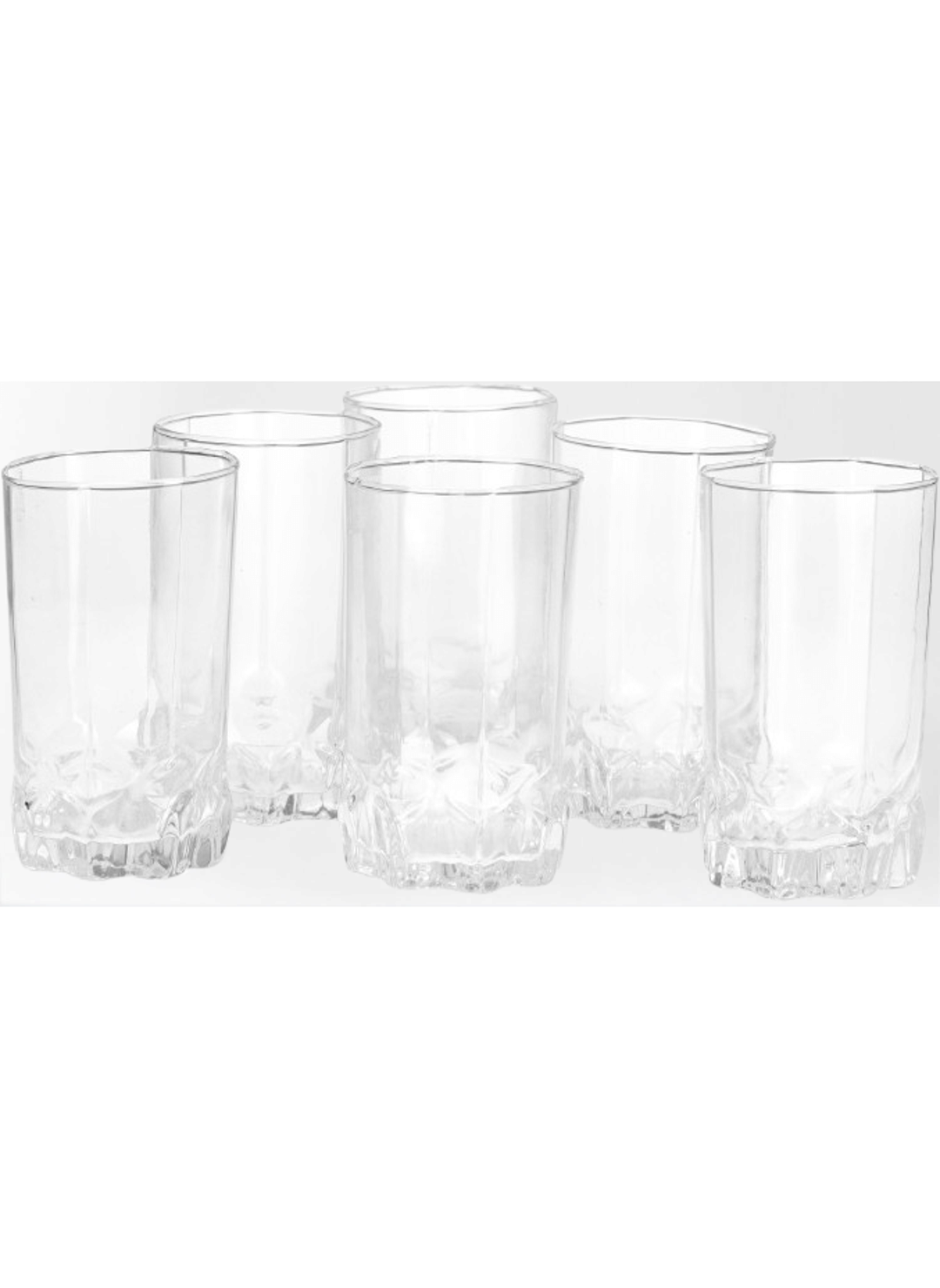    			AFAST Party Glass/Beer Mug Glass Plain Water Glass 350 ml ( Pack of 6 ) Transparent
