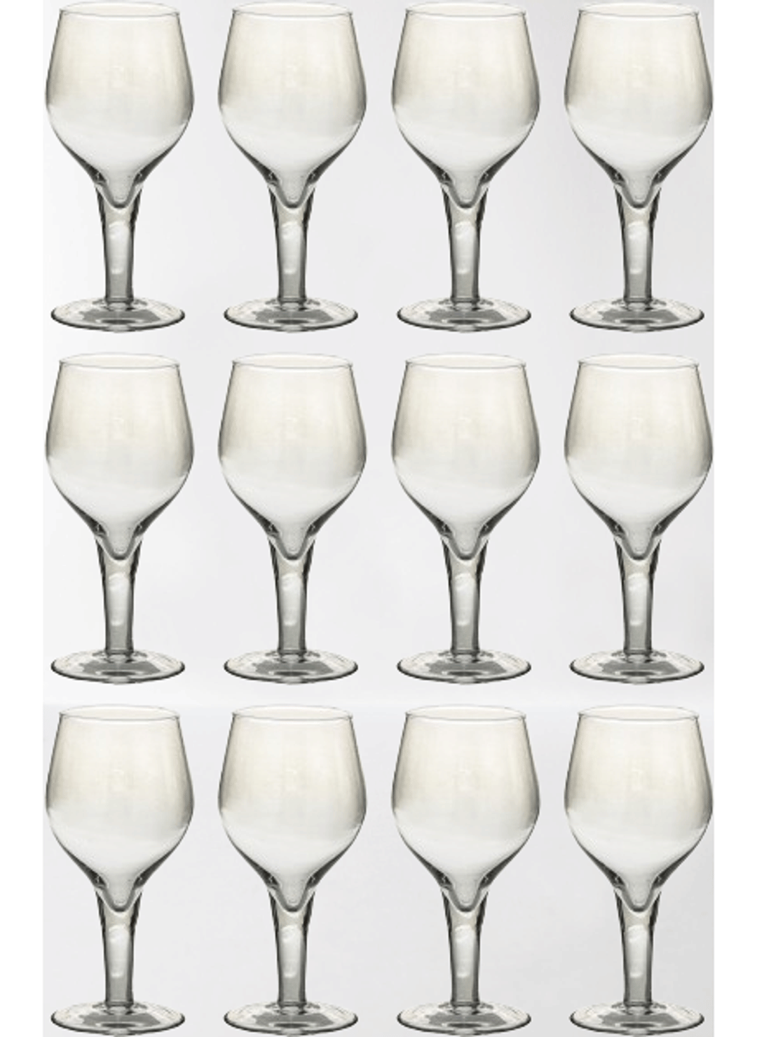     			AFAST Party Glass/Beer Mug Glass Plain Wine Glasses 350 ml ( Pack of 12 ) Transparent