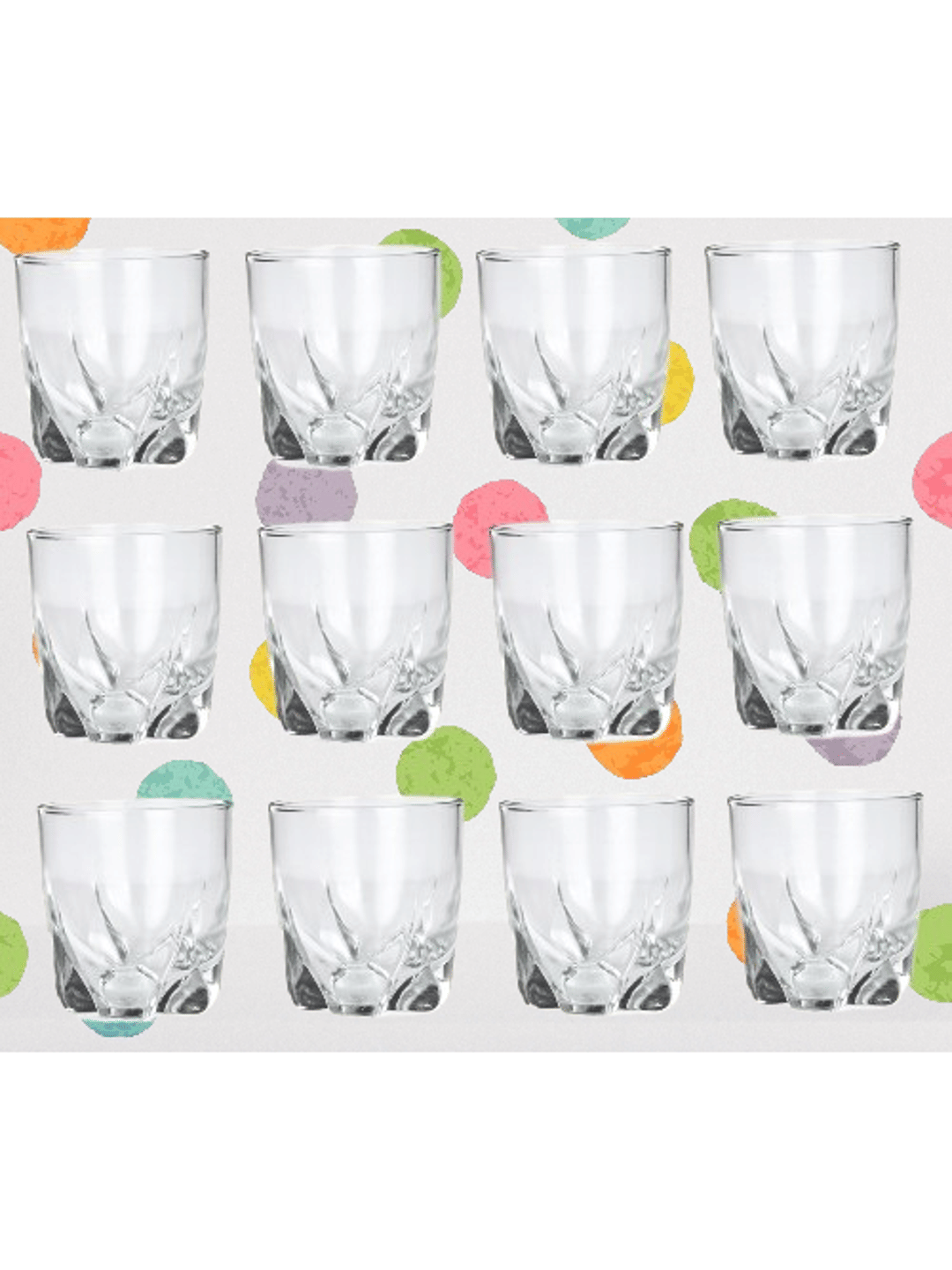     			AFAST Party Glass/Beer Mug Glass Plain Whiskey Glasses 350 ml ( Pack of 12 ) Transparent