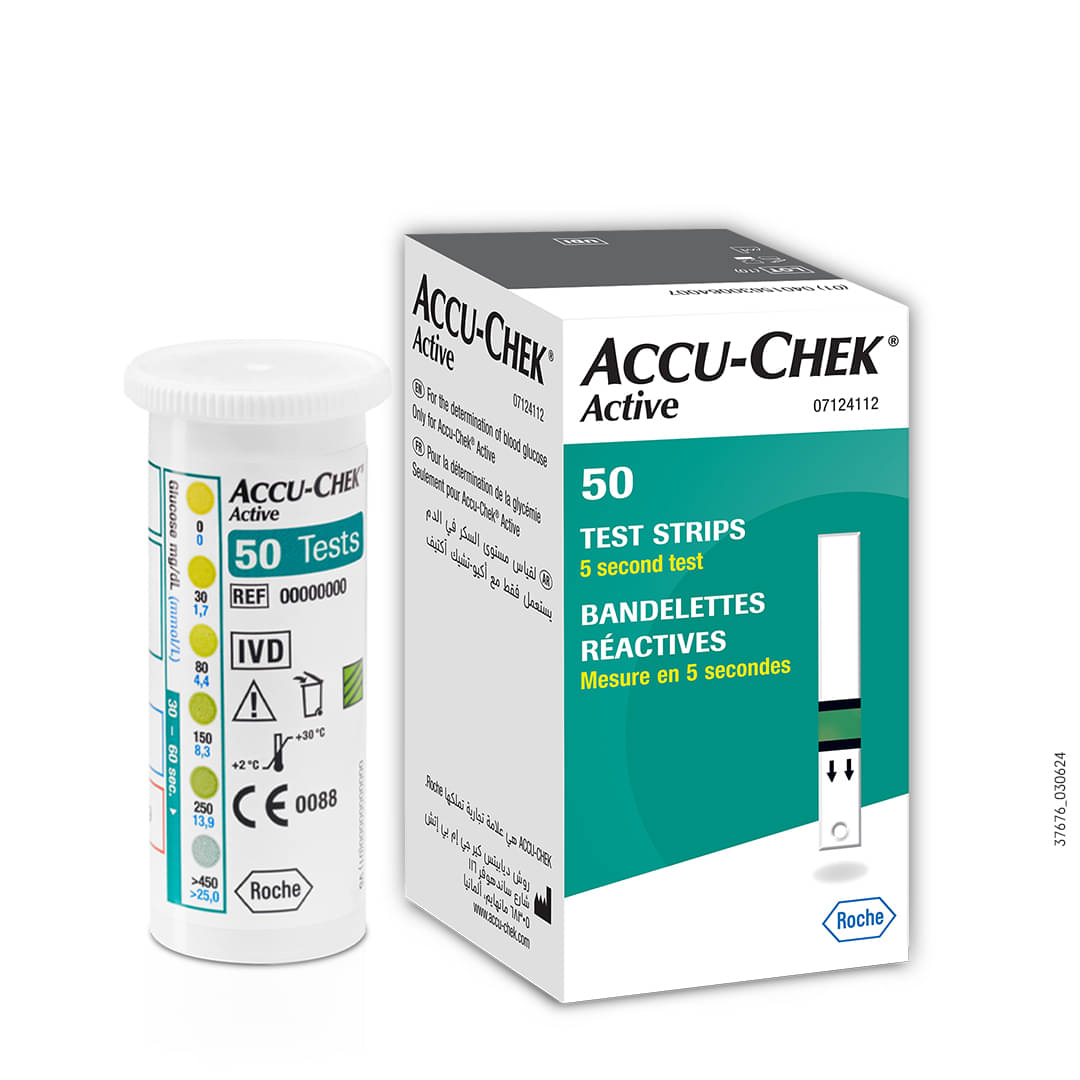    			Accu-Chek Active Blood Glucose Test Strips - 50 Strips (Pack of 1)