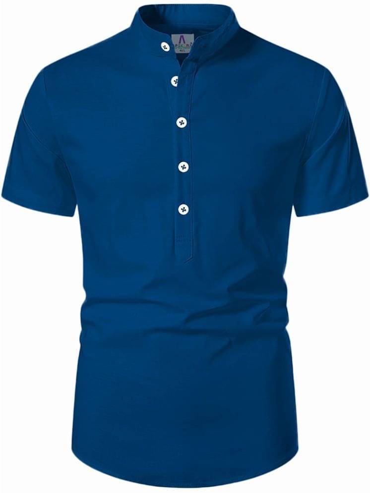 Apektra Dark Indigo Cotton Men's Regular Kurta ( Pack of 1 ) Apektra Dark Indigo Cotton Men's Regular Kurta ( Pack of 1 )