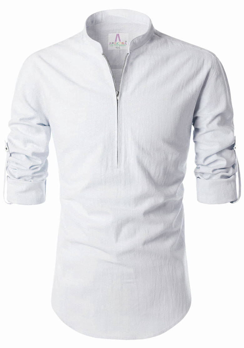 Apektra White Cotton Men's Regular Kurta ( Pack of 1 ) Apektra White Cotton Men's Regular Kurta ( Pack of 1 )