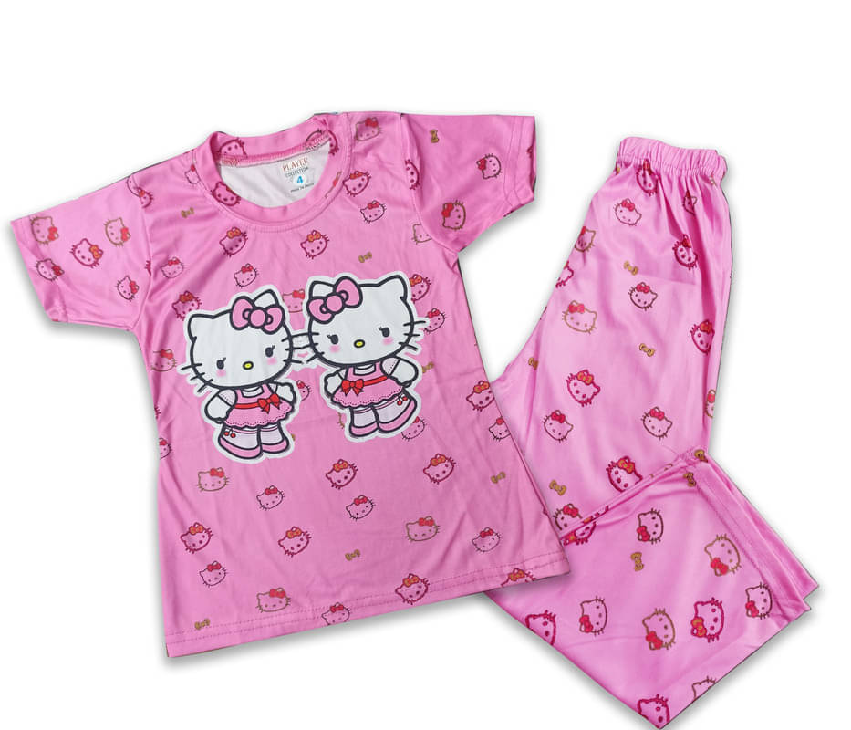     			Paryag Pack of 1 Boys Cotton Blend Nightsuit Set ( Pink )