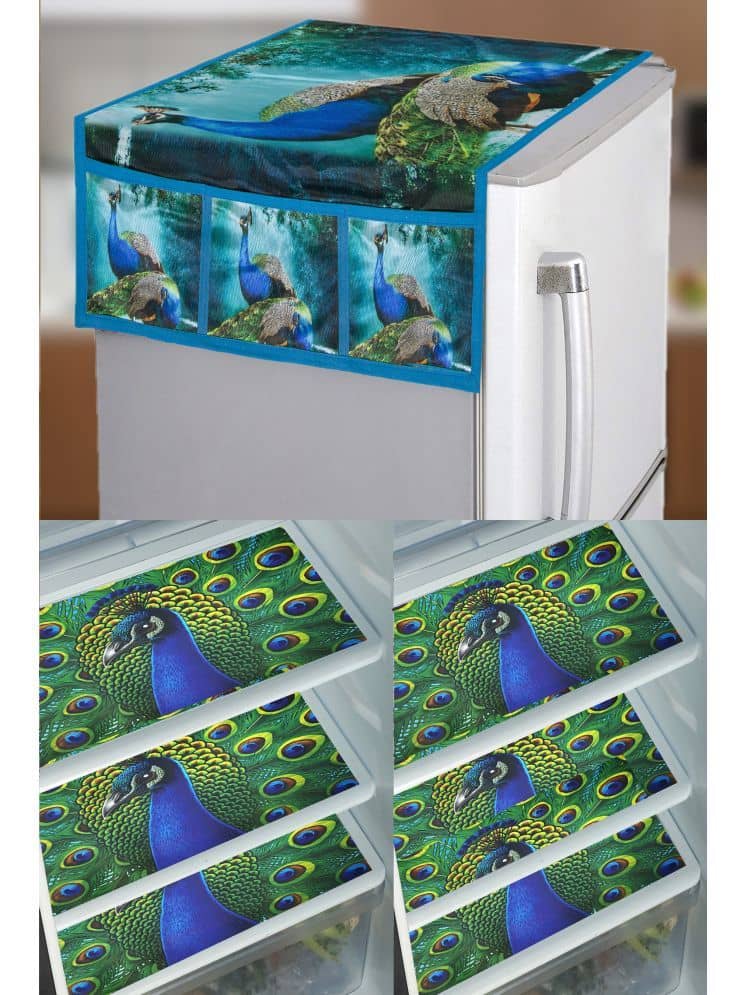Crosmo PVC Birds Fridge Mat & Cover ( 99 53 ) Pack of 7 - Multicolor