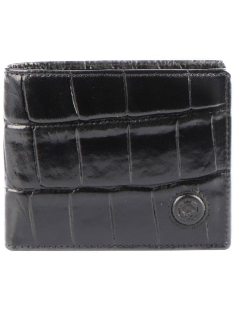     			Cross Black Leather Men's Two Fold Wallet ( Pack of 1 )