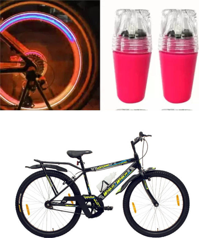 Cycle Fancy Tyre Light,Tyre Valve Cap (Multicolor, Pack Of 2) For WAKA-WAKA IBC 26T Cycle Fancy Tyre Light,Tyre Valve Cap (Multicolor, Pack Of 2) For WAKA-WAKA IBC 26T