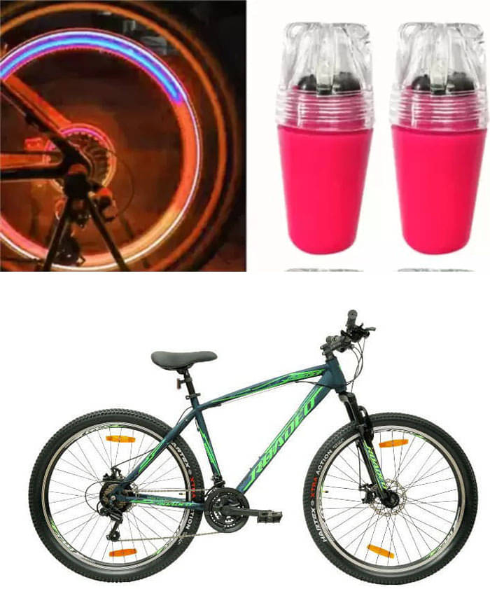 Cycle Fancy Tyre Light,Tyre Valve Cap (Multicolor, Pack Of 2) For Roadeo Fugitive     			Cycle Fancy Tyre Light,Tyre Valve Cap (Multicolor, Pack Of 2) For Roadeo Fugitive