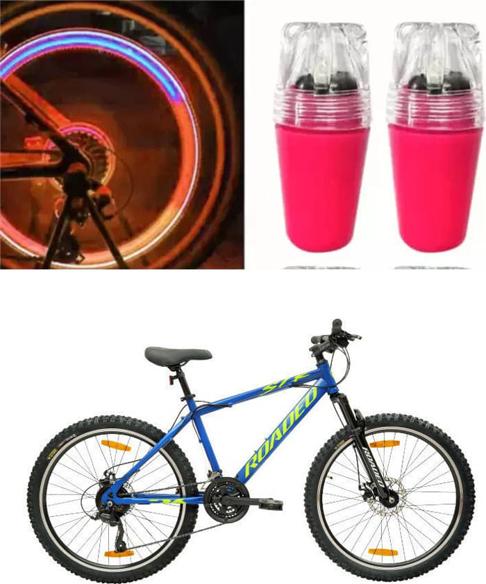 Cycle Fancy Tyre Light,Tyre Valve Cap (Multicolor, Pack Of 2) For Roadeo STR1 Cycle Fancy Tyre Light,Tyre Valve Cap (Multicolor, Pack Of 2) For Roadeo STR1