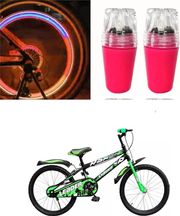 Cycle Fancy Tyre Light,Tyre Valve Cap (Multicolor, Pack Of 2) For Leader Racer 16T Cycle Fancy Tyre Light,Tyre Valve Cap (Multicolor, Pack Of 2) For Leader Racer 16T