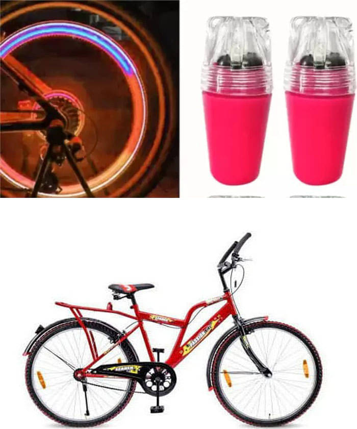 Cycle Fancy Tyre Light,Tyre Valve Cap (Multicolor, Pack Of 2) For Leader Passion Bike 26T IBC Cycle Fancy Tyre Light,Tyre Valve Cap (Multicolor, Pack Of 2) For Leader Passion Bike 26T IBC