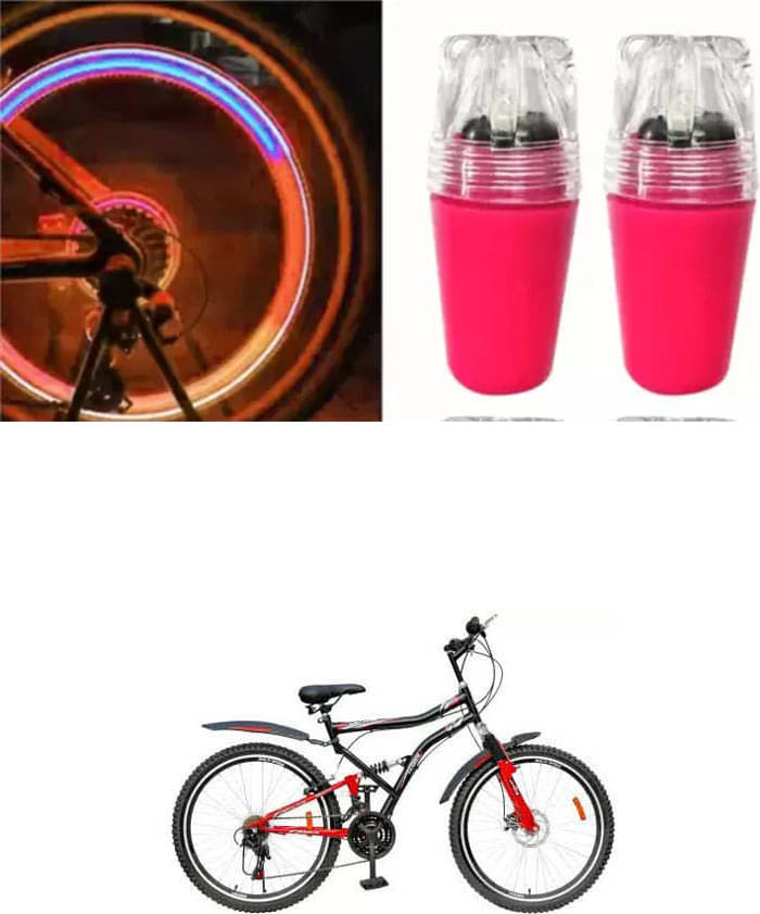 Cycle Fancy Tyre Light,Tyre Valve Cap (Multicolor, Pack Of 2) For Leader Survivor 18T MS DS Front Cycle Fancy Tyre Light,Tyre Valve Cap (Multicolor, Pack Of 2) For Leader Survivor 18T MS DS Front
