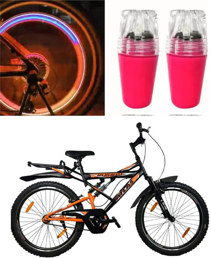 Cycle Fancy Tyre Light,Tyre Valve Cap (Multicolor, Pack Of 2) For Beast Triple ShotX 26T Cycle Fancy Tyre Light,Tyre Valve Cap (Multicolor, Pack Of 2) For Beast Triple ShotX 26T