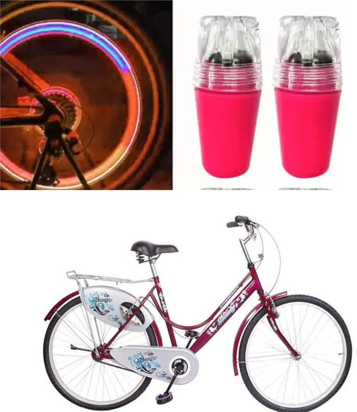 Cycle Fancy Tyre Light,Tyre Valve Cap (Multicolor, Pack Of 2) For BEAUTY PLUS 26T Cycle Fancy Tyre Light,Tyre Valve Cap (Multicolor, Pack Of 2) For BEAUTY PLUS 26T