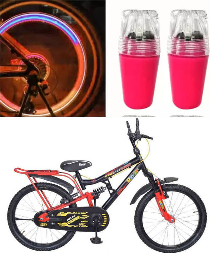 Cycle Fancy Tyre Light,Tyre Valve Cap (Multicolor, Pack Of 2) For Cadet 20T Cycle Fancy Tyre Light,Tyre Valve Cap (Multicolor, Pack Of 2) For Cadet 20T