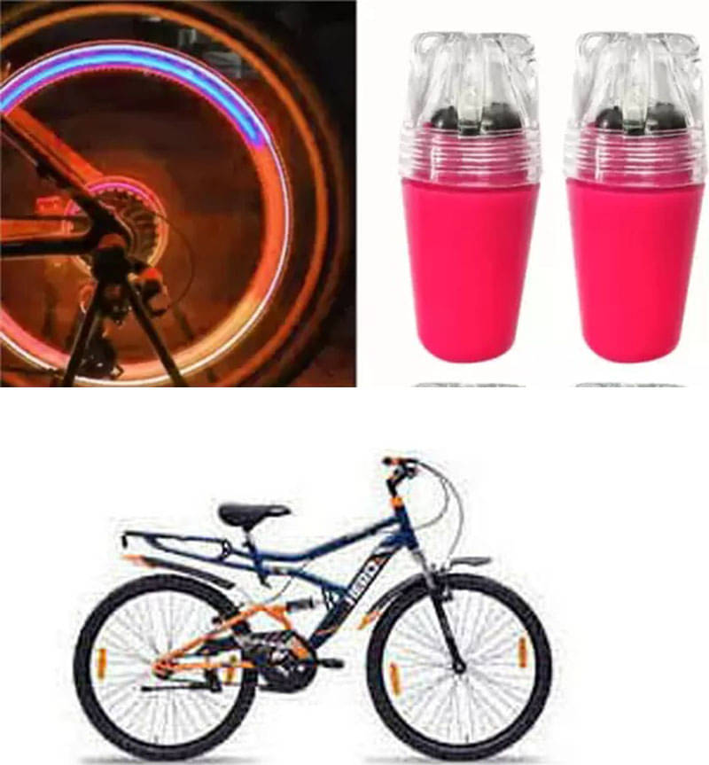     			Cycle Fancy Tyre Light,Tyre Valve Cap (Multicolor, Pack Of 2) For 310x160