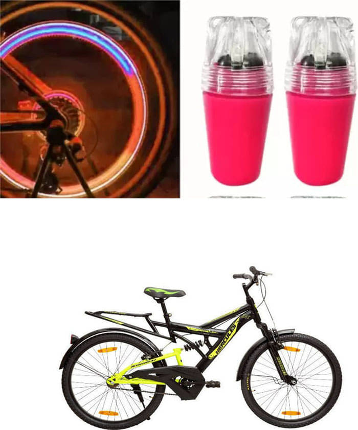 Cycle Fancy Tyre Light,Tyre Valve Cap (Multicolor, Pack Of 2) For Kombat ZX Cycle Fancy Tyre Light,Tyre Valve Cap (Multicolor, Pack Of 2) For Kombat ZX