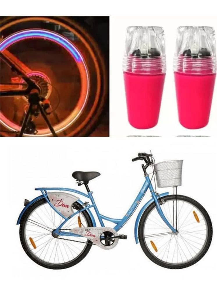     			Cycle Fancy Tyre Light,Tyre Valve Cap (Multicolor, Pack Of 2) For Ladybird Diva