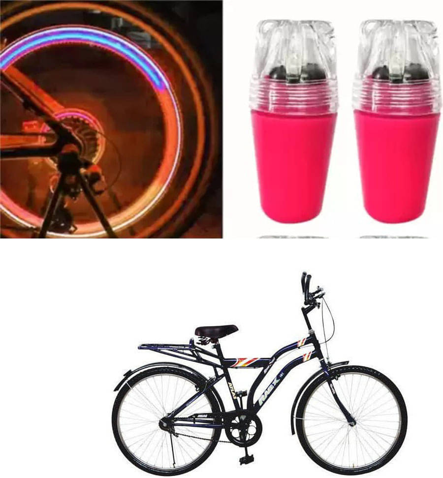    			Cycle Fancy Tyre Light,Tyre Valve Cap (Multicolor, Pack Of 2) For  RACE X IBC 26T