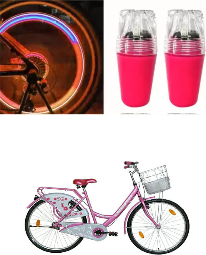 Cycle Fancy Tyre Light,Tyre Valve Cap (Multicolor, Pack Of 2) For  CELIA 26T     			Cycle Fancy Tyre Light,Tyre Valve Cap (Multicolor, Pack Of 2) For  CELIA 26T