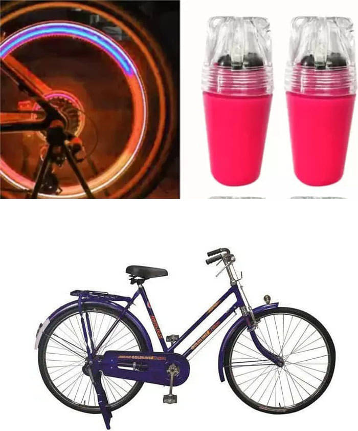Cycle Fancy Tyre Light,Tyre Valve Cap (Multicolor, Pack Of 2) For Goldline Super Ibc Pbar 50 Cm Cycle Fancy Tyre Light,Tyre Valve Cap (Multicolor, Pack Of 2) For Goldline Super Ibc Pbar 50 Cm