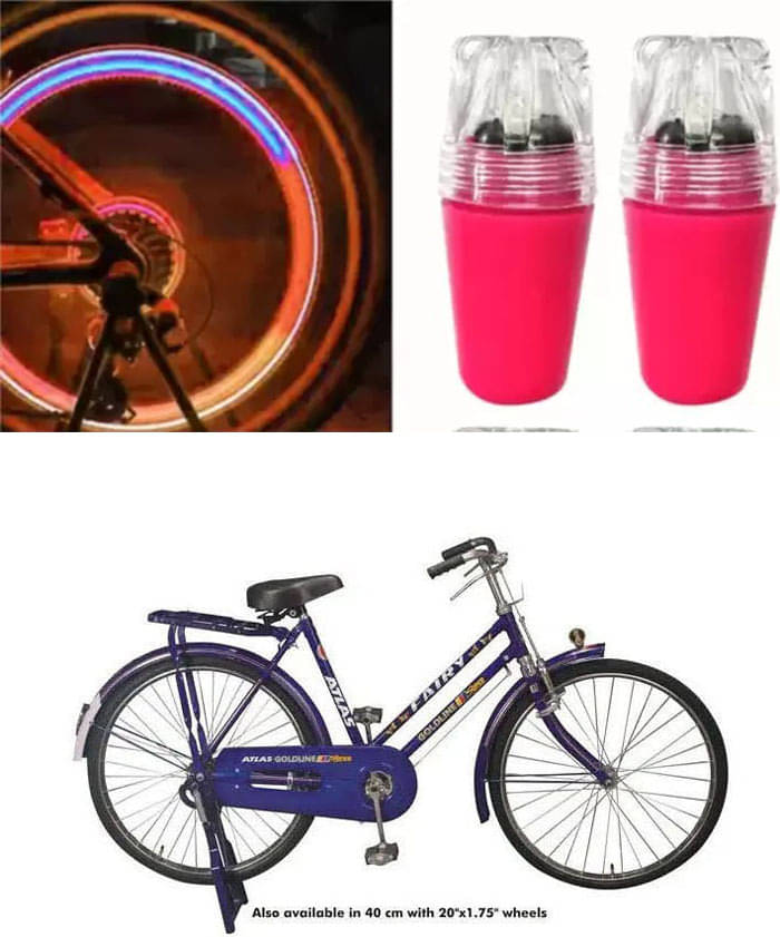 Cycle Fancy Tyre Light,Tyre Valve Cap (Multicolor, Pack Of 2) For Goldline Super Pbar 45 Cm Cycle Fancy Tyre Light,Tyre Valve Cap (Multicolor, Pack Of 2) For Goldline Super Pbar 45 Cm