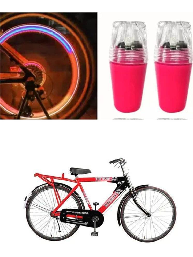     			Cycle Fancy Tyre Light,Tyre Valve Cap (Multicolor, Pack Of 2) For  SUPREMO 50 CM