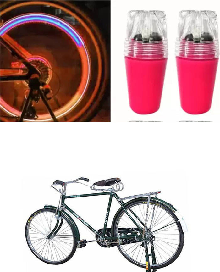 Cycle Fancy Tyre Light,Tyre Valve Cap (Multicolor, Pack Of 2) For Super Strong 5459 Cm Cycle Fancy Tyre Light,Tyre Valve Cap (Multicolor, Pack Of 2) For Super Strong 5459 Cm