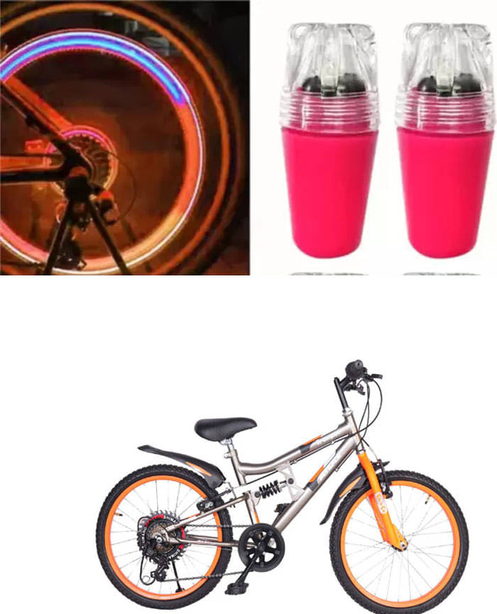 Cycle Fancy Tyre Light,Tyre Valve Cap (Multicolor, Pack Of 2) For Trooper 7 Speed 20T Cycle Fancy Tyre Light,Tyre Valve Cap (Multicolor, Pack Of 2) For Trooper 7 Speed 20T