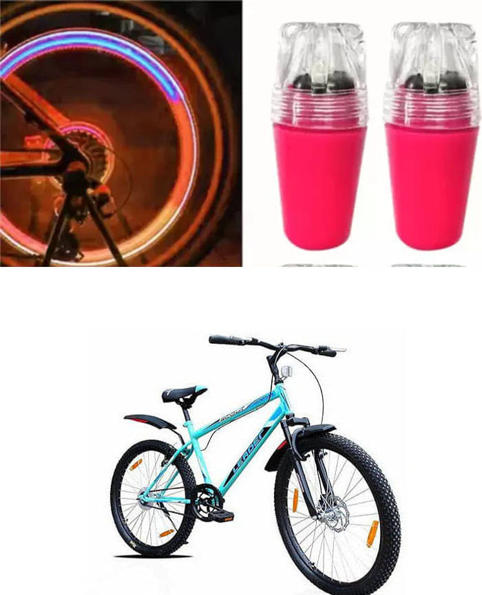 Cycle Fancy Tyre Light,Tyre Valve Cap (Multicolor, Pack Of 2) For Leader Scout 26T Front Suspension Cycle Fancy Tyre Light,Tyre Valve Cap (Multicolor, Pack Of 2) For Leader Scout 26T Front Suspension