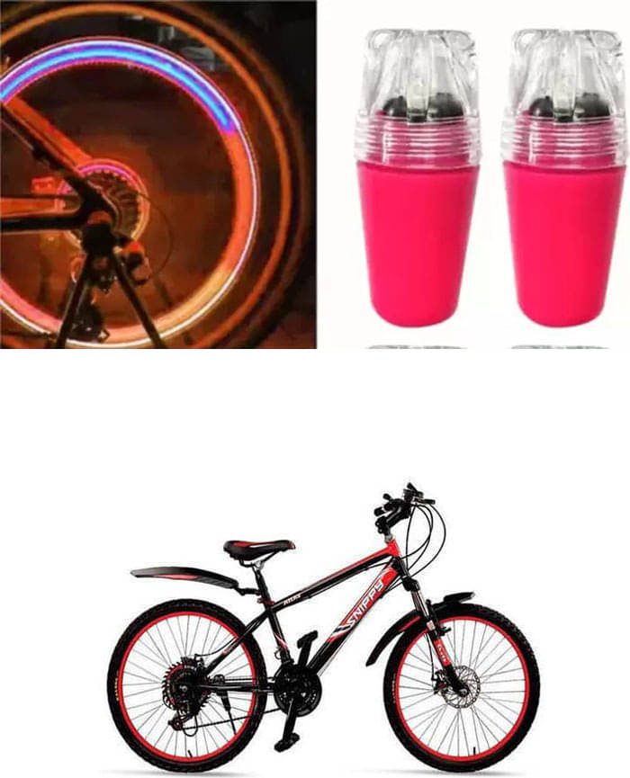     			Cycle Fancy Tyre Light,Tyre Valve Cap (Multicolor, Pack Of 2) For  Might Fshox 24T