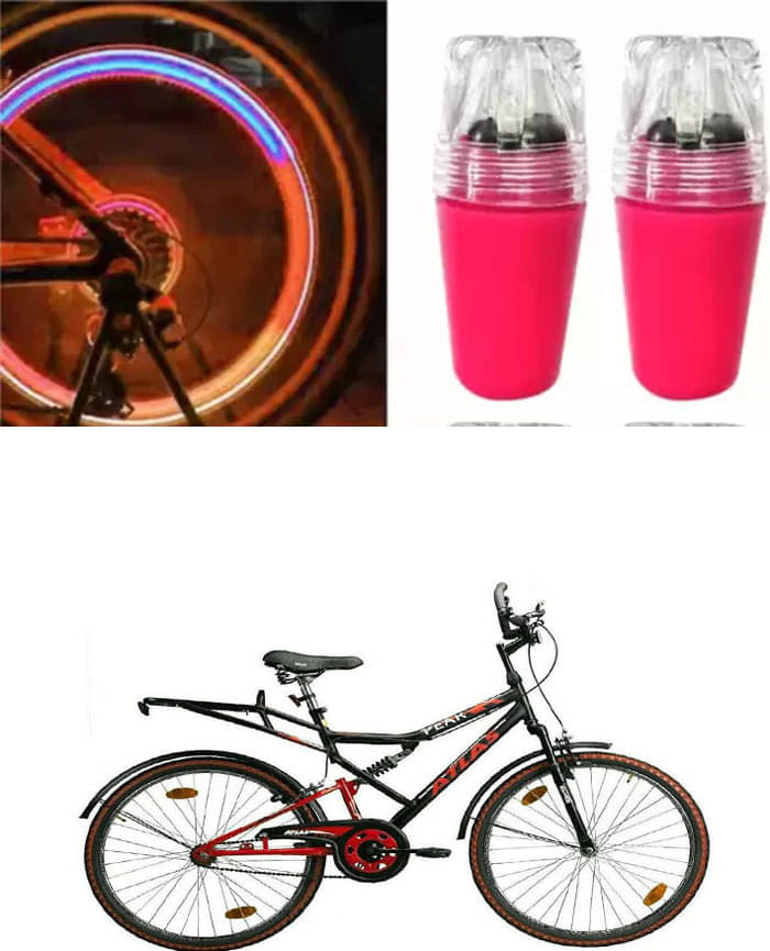 Cycle Fancy Tyre Light,Tyre Valve Cap (Multicolor, Pack Of 2) For Peak 26T Cycle Fancy Tyre Light,Tyre Valve Cap (Multicolor, Pack Of 2) For Peak 26T