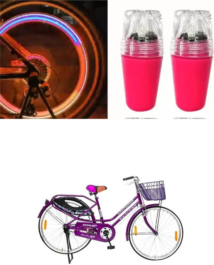 Cycle Fancy Tyre Light,Tyre Valve Cap (Multicolor, Pack Of 2) For SACHI IBC 26T Cycle Fancy Tyre Light,Tyre Valve Cap (Multicolor, Pack Of 2) For SACHI IBC 26T