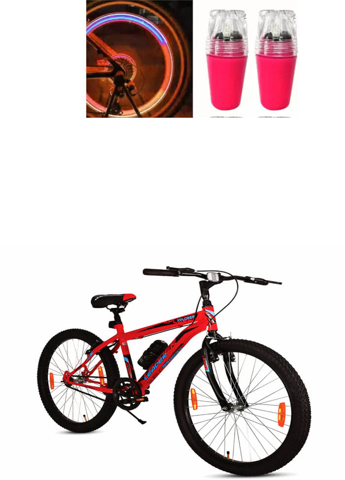Cycle Fancy Tyre Light,Tyre Valve Cap (Multicolor, Pack Of 2) For Leader Xplorer 24T Cycle Fancy Tyre Light,Tyre Valve Cap (Multicolor, Pack Of 2) For Leader Xplorer 24T