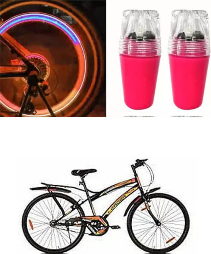 Cycle Fancy Tyre Light,Tyre Valve Cap (Multicolor, Pack Of 2) For Leader Turbo 26T IBC Cycle Fancy Tyre Light,Tyre Valve Cap (Multicolor, Pack Of 2) For Leader Turbo 26T IBC