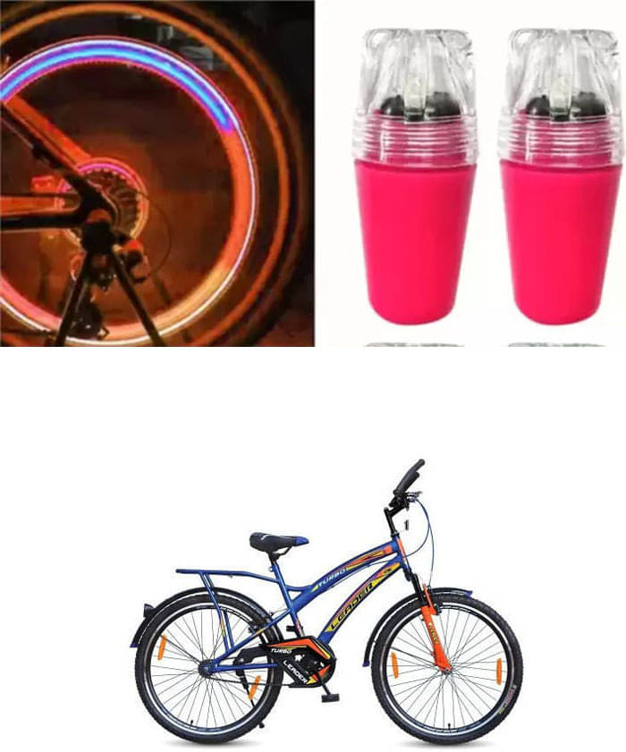 Cycle Fancy Tyre Light,Tyre Valve Cap (Multicolor, Pack Of 2) For Leader Turbo 26T IBC FS Cycle Fancy Tyre Light,Tyre Valve Cap (Multicolor, Pack Of 2) For Leader Turbo 26T IBC FS