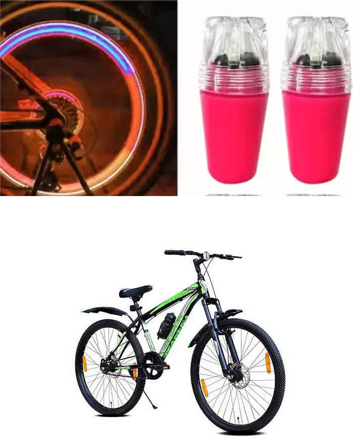 Cycle Fancy Tyre Light,Tyre Valve Cap (Multicolor, Pack Of 2) For Leader Stark 27 Cycle Fancy Tyre Light,Tyre Valve Cap (Multicolor, Pack Of 2) For Leader Stark 27