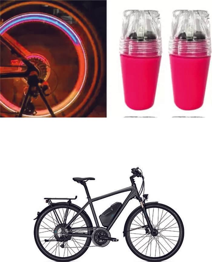     			Cycle Fancy Tyre Light,Tyre Valve Cap (Multicolor, Pack Of 2) For CONNECT PRO